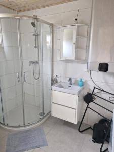 Koupelna v ubytování A&M Apartamenty
