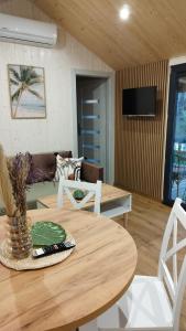 TV a/nebo společenská místnost v ubytování Zakątek Dębki