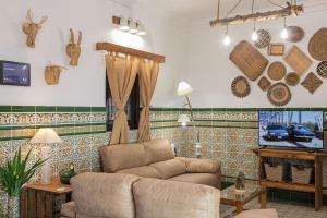 A seating area at La Vaquería