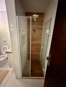 Ein Badezimmer in der Unterkunft Apartamento Edifício Quitandinha