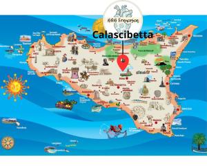 uma ilustração de um mapa de calasopolis em B&B Francesca em Calascibetta