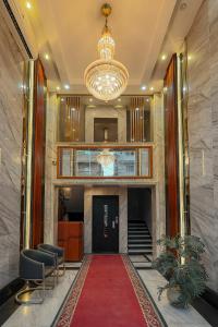 The lobby or reception area at Hostel 390