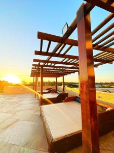 Ένα ή περισσότερα κρεβάτια σε δωμάτιο στο Apartamento até 10 pessoas Praia Grande - Le Bon Vivant - Vista Mar