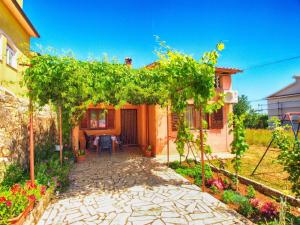 een huis met een patio met een bos wijnstokken bij Ferienwohnung für 5 Personen ca 75 qm in Marčana, Istrien Südküste von Istrien in Marčana