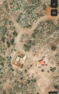 an aerial view of a house and a road at Elafonisi Villa above the Beach in Elafonisi