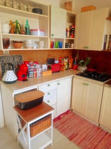 Kuchyň nebo kuchyňský kout v ubytování Apartmán Eva