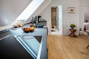 Kuchyň nebo kuchyňský kout v ubytování Ferienwohnung Kühn