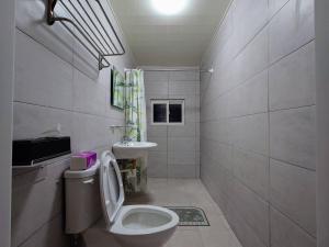 a bathroom with a toilet and a sink at Alley B&B in Magong
