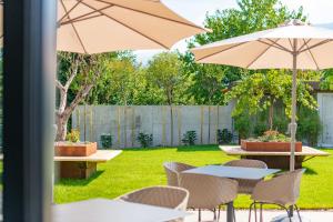 Κήπος έξω από το Hotel Garni Vinea Montis