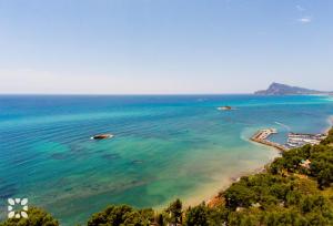 an aerial view of a beach with boats in the water at Villa Ana Clara by Abahana Villas in Altea la Vieja