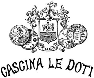 a black and white crest with the words gascena de donacion at STARSBOX Cascina Le Doti in Neive