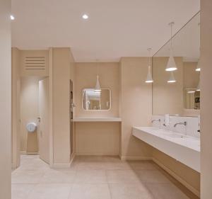Koupelna v ubytování Hotel Santamarta