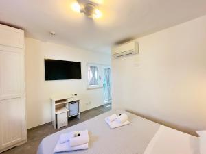 TV a/nebo společenská místnost v ubytování Hotel Marconi