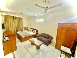Postel nebo postele na pokoji v ubytování Hotel Pablas International, New Delhi, Near Metro