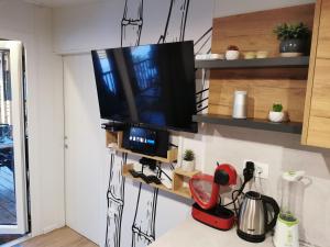 Kuchyň nebo kuchyňský kout v ubytování Mobile home Linico