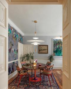 a dining room with a table and chairs at Mimi & Coco Old Corfu Town in Corfu +41 photos