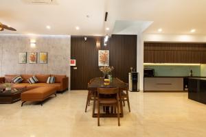 Kuchyň nebo kuchyňský kout v ubytování Hai Hội Villa Hoi An