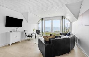 3 Bedroom Beautiful Home In Vesløs的电视和/或娱乐中心