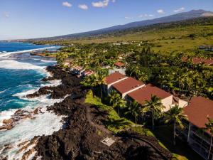 an aerial view of the shoreline of a resort at Keauhou Kona Surf and Racquet Club Townhouse# 185 in Kailua-Kona