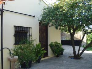セテニル・デ・ラス・ボデガスにあるCasa Rural: "la Encina"の門前の木のある家