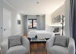 Postel nebo postele na pokoji v ubytování Le Vert Suites Platres