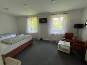 Postel nebo postele na pokoji v ubytování Ferienhaus Cassel