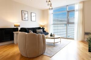 Χώρος καθιστικού στο Sophisticated Cardiff Apartment Free Parking