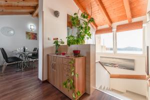 a room with a small cabinet with plants on it at Villa Old Town in Šibenik