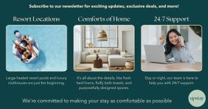 a collage of pictures of a living room at Upstay - ChampionsGate Home w Private Pool & BBQ in Kissimmee