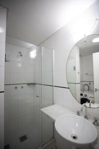 Koupelna v ubytování Estudio no Centro de Floripa