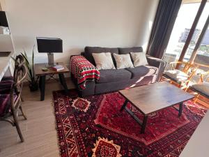 - un salon avec un canapé et une table dans l'établissement City House Claro Solar, à Temuco