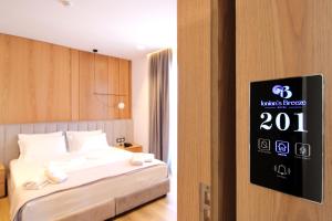 Postel nebo postele na pokoji v ubytování Ionian's Breeze Hotel