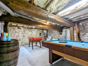 a room with a pool table in a building at Gîte Levroux, 3 pièces, 5 personnes - FR-1-591-204 in Levroux