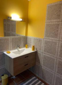 Koupelna v ubytování La Ruche - Bungalow avec vue mer