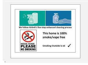 a sign that says no smoking and a sign that says no smoking outside at Cheerful 3-bedroom home with indoor fireplace in Houston