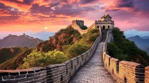 北京East Sacred Hotel--Very near Beijing Tiananmen Square ,the Forbidden City,The temple of heaven ,3 minutes' walk to Wangfujing subway ,Located in the center of Beijing, many shopping malls around,Free laundry service,Newly renovated hotel的日落时分中国城墙的美景