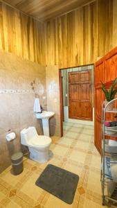 Kylpyhuone majoituspaikassa Cabaña Bambú