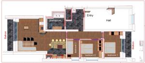 Plan piętra w obiekcie Appartement Romy