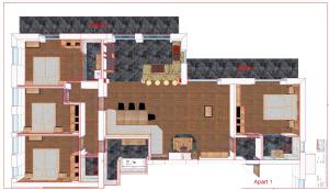 Plan piętra w obiekcie Appartement Romy