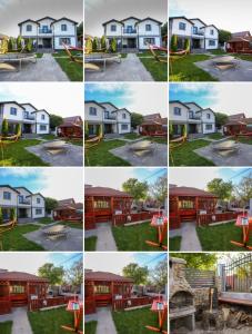 a collage of pictures of a house at Casa Kevin in Năvodari