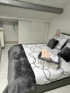 Postel nebo postele na pokoji v ubytování Sybelle appart