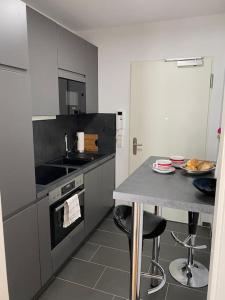 Kuchyň nebo kuchyňský kout v ubytování Luxus Appartment in Toplage