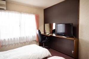 TV a/nebo společenská místnost v ubytování Yamato Saidaiji Hotel SINDAI