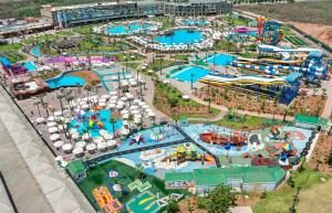 an aerial view of a water park at Waves Aqua Resort in Kenitra