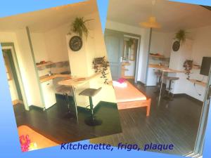 Cuisine ou kitchenette dans l'établissement NEW Joli Studio avec Vue mer imprenable - wifi