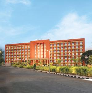 a rendering of a hotel with a parking lot at Fortune Statue of Unity, Ekta Nagar - Member ITC's Hotel Group in Kevadia
