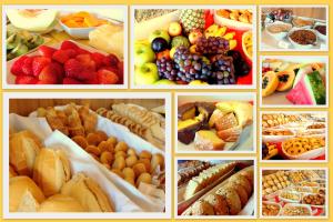 Comida no hotel ou em algum lugar perto