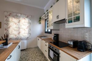Kuchyň nebo kuchyňský kout v ubytování Angelinas Quarters - Kalamata Mediterranean Villas