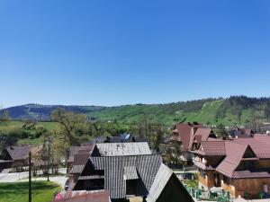 an aerial view of a village with houses at Czarny Jeleń in Zakopane