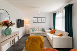 TV a/nebo společenská místnost v ubytování Stunning two bedroom house close to Durham and A1